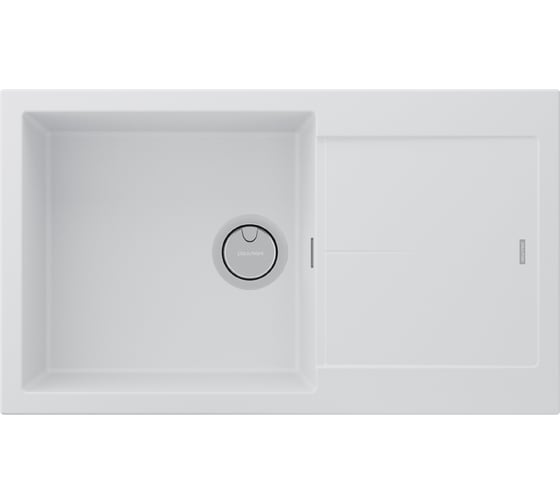 Мойка Paulmark EXTENSIO 86, ACRYSTONE, WHITE, 860x500 мм, PM988650-WH 1