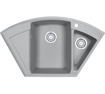 Кухонная кварцевая мойка GRANULA GR-9001 900х520 мм, алюминиум