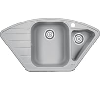 Кухонная кварцевая мойка GRANULA GR-9101 890х490 мм, алюминиум