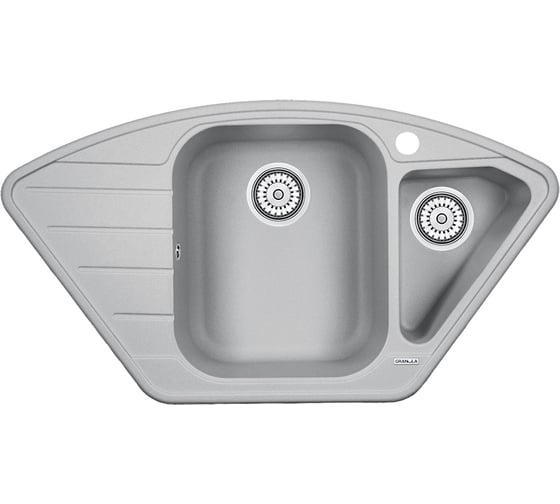 Кухонная кварцевая мойка GRANULA GR-9101 890х490 мм, алюминиум 1
