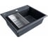 Мойка Paulmark STEPIA 60, IT-GRANIT + коландер ADVANCE брашированная нерж. сталь, PM115951-DG+A375-BS 1