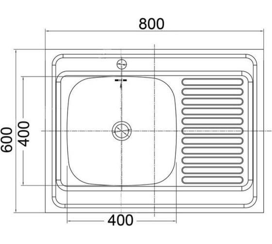 Накладная мойка EMAR T6080RQ