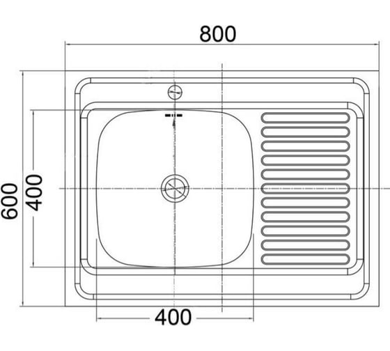 Накладная мойка EMAR T6080LQ