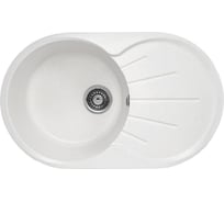 Кухонная мойка GERHANS A 02 18 БЕЛЫЙ /БЕЛАРУСЬ/ 735х455 мм. A02-18/311-11-24