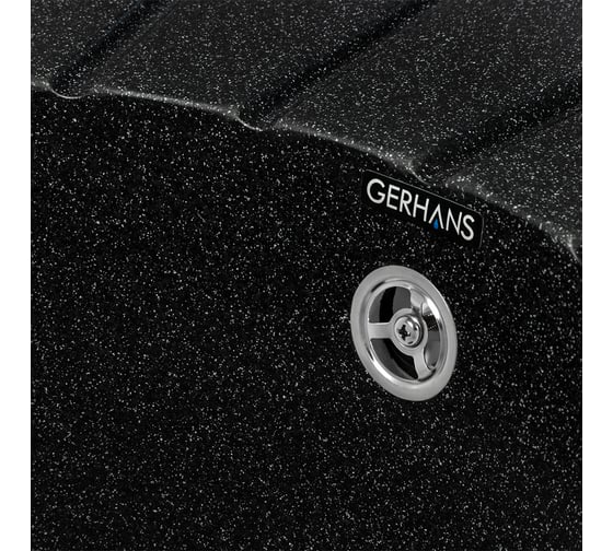 Кухонная мойка GERHANS A 02 22 ЧЕРНЫЙ /БЕЛАРУСЬ/ 735х455 мм. A02-22/311-11-24