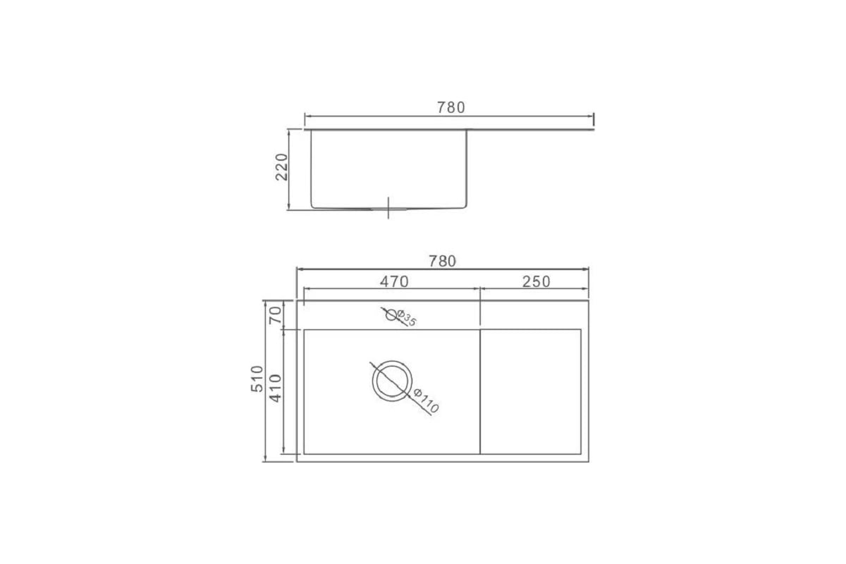 Мойка для кухни из нержавеющей стали gerhans k37851 r