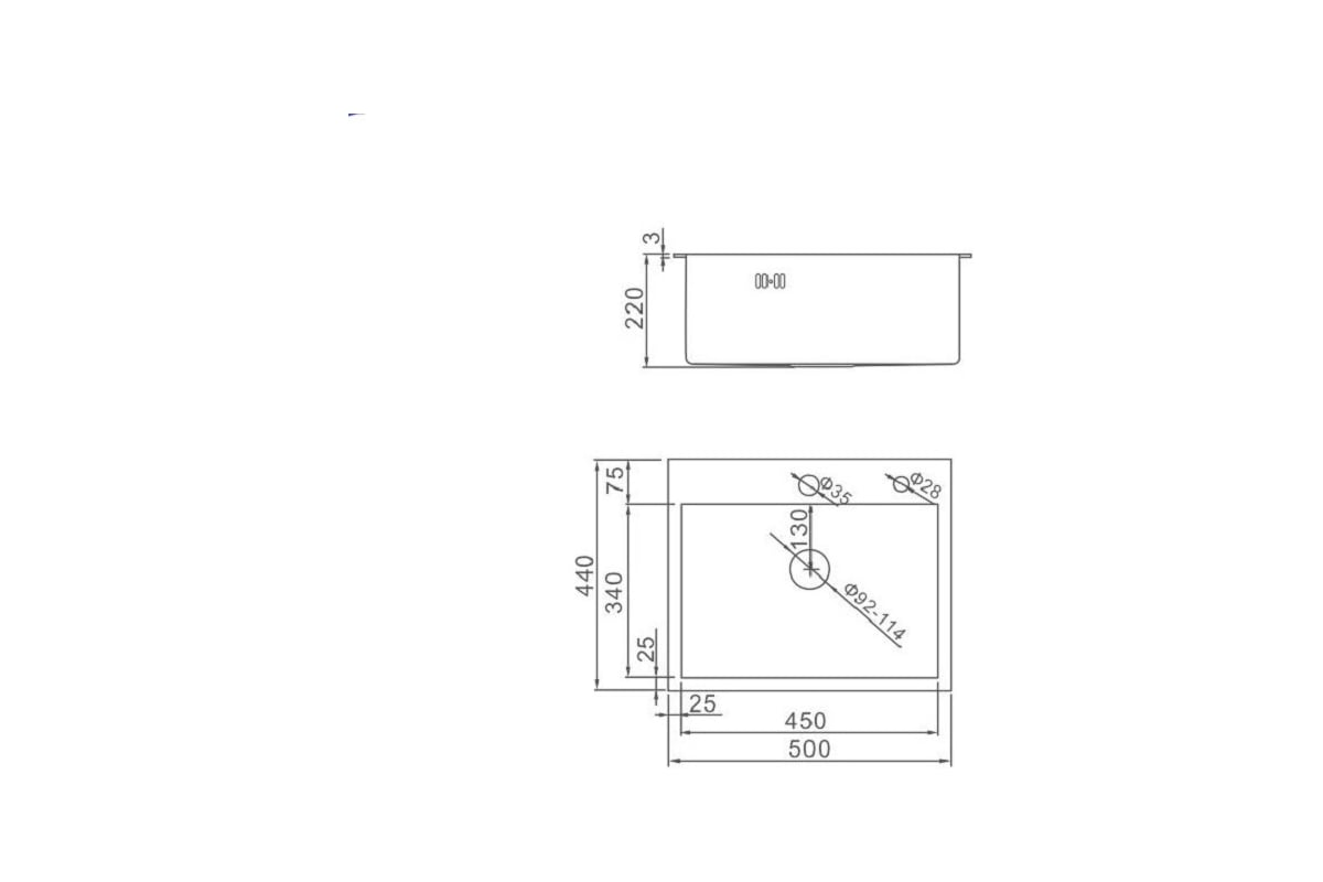 Кухонная мойка из нержавеющей стали GERHANS RK 35044 - выгодная цена ...
