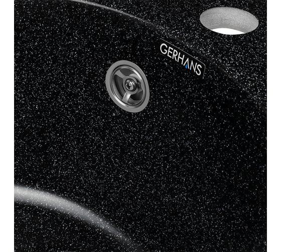 Кухонная мойка GERHANS A 05 22 ЧЕРНЫЙ /БЕЛАРУСЬ/ 475х475 мм A05-22/311-11-24
