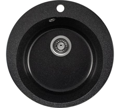 Кухонная мойка GERHANS A 04 22 ЧЕРНЫЙ /БЕЛАРУСЬ/ 495х495 мм A04-22/311-11-24