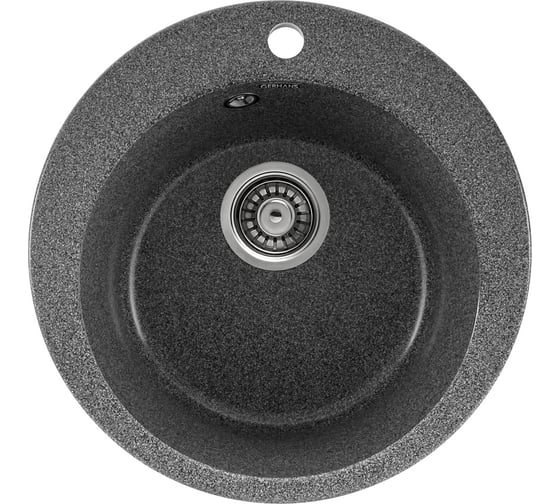 Кухонная мойка GERHANS A 04 24 ГРАФИТ /БЕЛАРУСЬ/ 495х495 мм A04-24/311-11-24 1