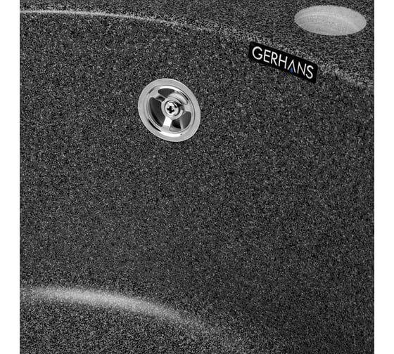 Кухонная мойка GERHANS A 04 24 ГРАФИТ /БЕЛАРУСЬ/ 495х495 мм A04-24/311-11-24