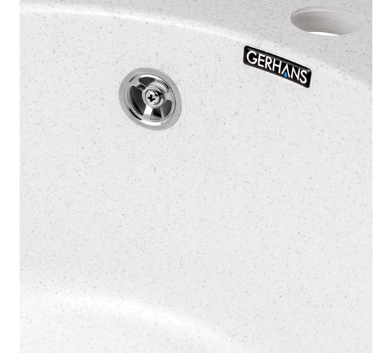 Кухонная мойка GERHANS A 04 18 БЕЛЫЙ /БЕЛАРУСЬ/ 495х495 мм A04-18/311-11-24