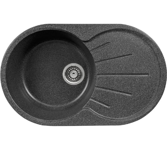 Кухонная мойка GERHANS A 02 24 ГРАФИТ /БЕЛАРУСЬ/ 735х455 мм. A02-24/311-11-24 1