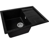 Кухонная мойка GERHANS B 22 22 ЧЕРНЫЙ /БЕЛАРУСЬ/ 650х500 мм B22-22/311-11-24