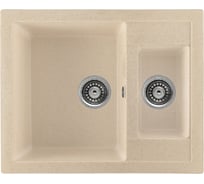 Кухонная мойка GERHANS C 01 20 БЕЖЕВЫЙ /БЕЛАРУСЬ/ 605х490 мм C01-20/341-11-24
