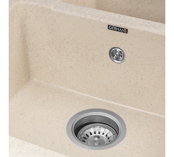 Кухонная мойка GERHANS C 01 20 БЕЖЕВЫЙ /БЕЛАРУСЬ/ 605х490 мм C01-20/341-11-24