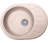 Кухонная мойка Formastone Fosto овальная, с крылом, бежевый КМ 58-45