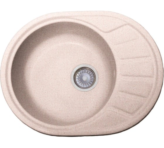 Кухонная мойка Formastone Fosto овальная, с крылом, бежевый КМ 58-45 1