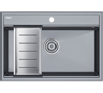 Мойка Paulmark STEPIA 80, IT-GRANIT + коландер ADVANCE брашированная нерж. сталь, PM117551-GRM+A375-BS