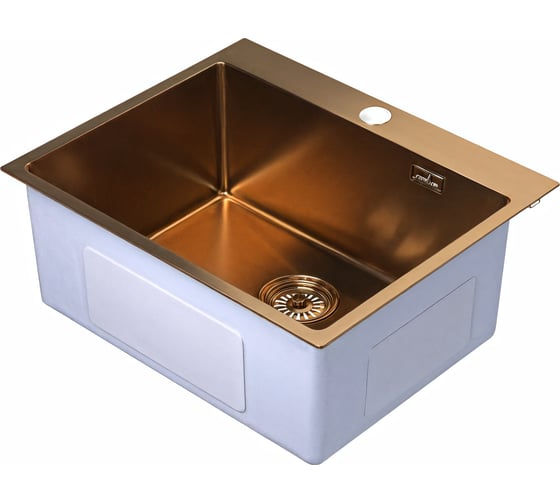 Мойка настол.монтаж MIXLINE PRO бронза, 60x50 3,0 выпуск 3 1/2, 22см, с сифоном 555135