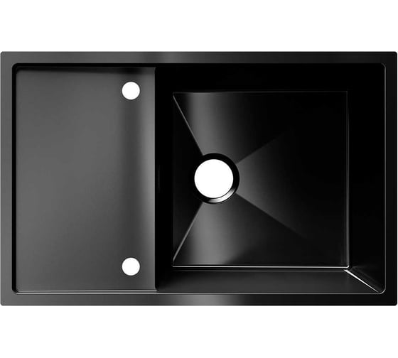 Мойка ULGRAN STEEL 780x500, цвет «вороненая сталь» US 780-003