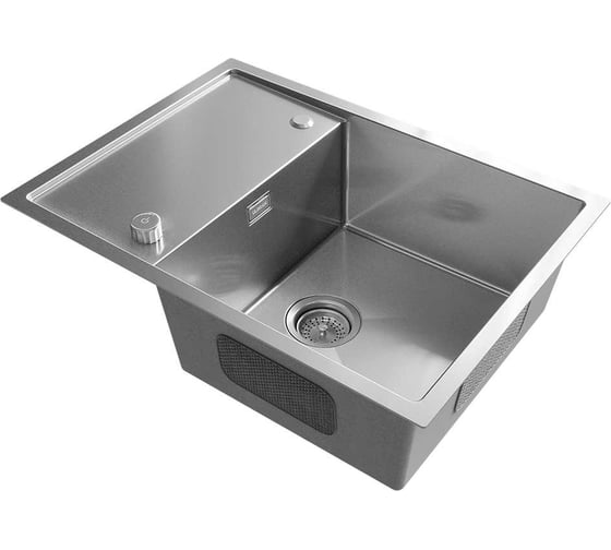Мойка ULGRAN STEEL 680x500, цвет «брашированная сталь» US 680-001