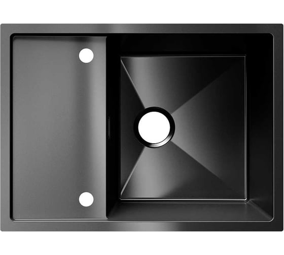 Мойка ULGRAN STEEL 680x500, цвет «вороненая сталь» US 680-003