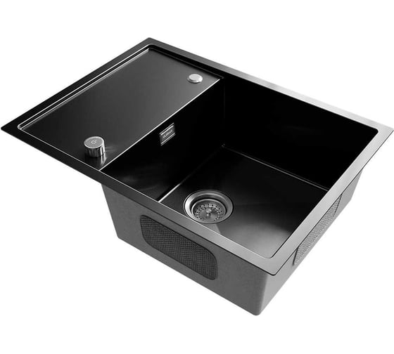 Мойка ULGRAN STEEL 680x500, цвет «вороненая сталь» US 680-003