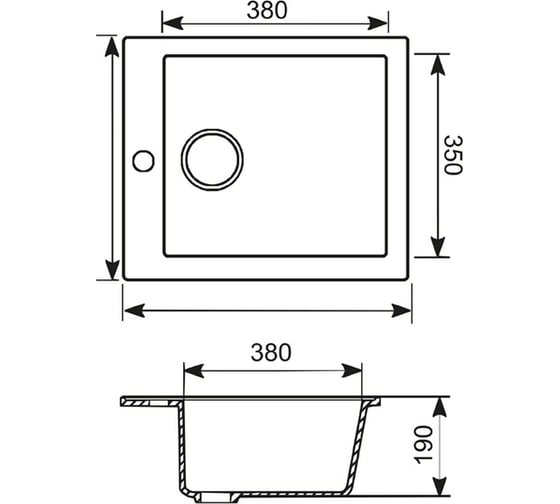 Мойка MIXLINE ML-GM14 шоколад 345, 495х420х190 мм 547608