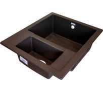 Мойка MIXLINE ML-GM21 двухчашевая, шоколад (345), 485х600х190 мм 547615