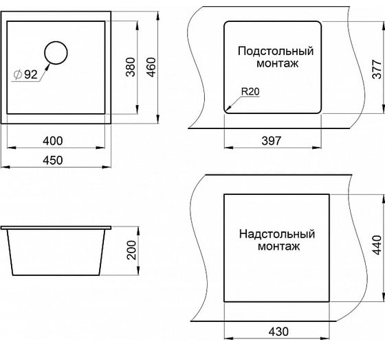 Мойка Weissgauff WGI 5051 429363