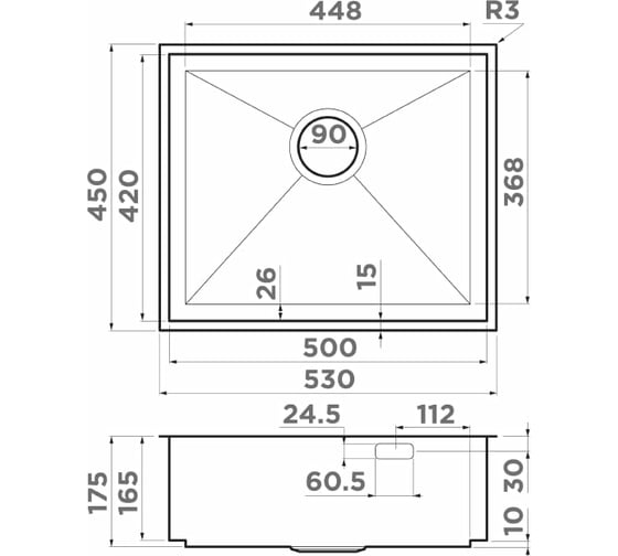 Мойка Omoikiri Kasen 53-INT-LG светлое золото 4993790