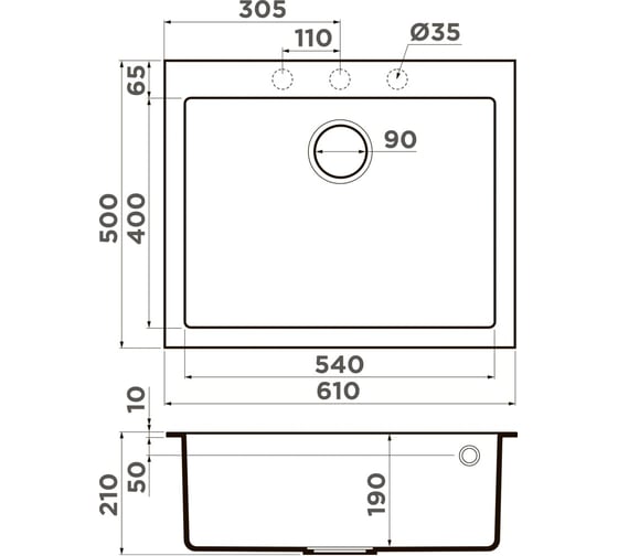 Мойка Omoikiri Bosen 61-GR Tetogranit, leningrad grey 4993557