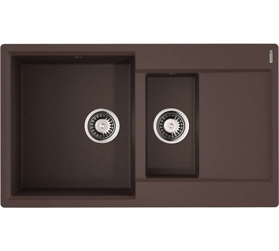 Мойка Omoikiri Daisen 86-2-DC Artgranit, темный шоколад 4993476