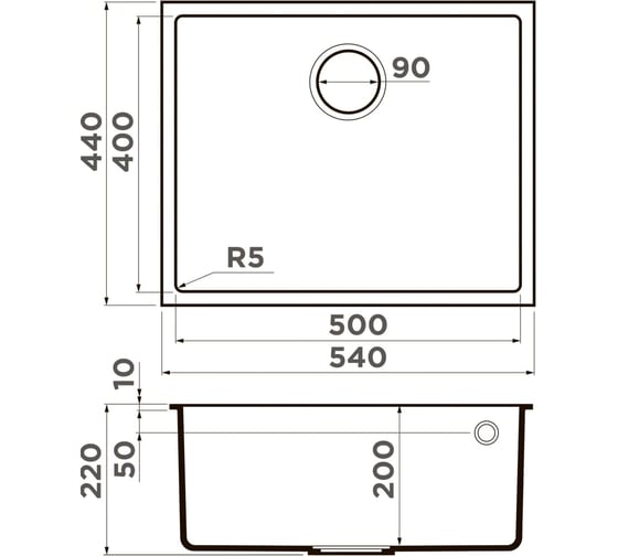 Мойка Omoikiri Bosen 54-U-GR Tetogranit, leningrad grey 4993539