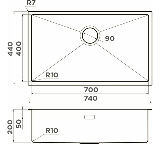 Мойка Omoikiri Taki 74-U, IF-GM вороненая сталь 4993498