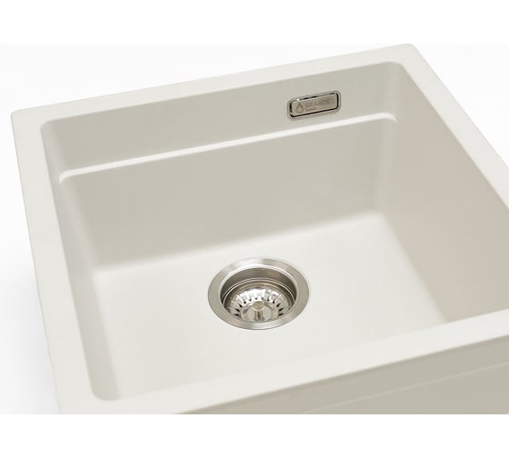 Кварцевая кухонная мойка Grandex AQUA COMFORT 46U ARCTIC 500101