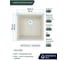 Кварцевая кухонная мойка Grandex AQUA COMFORT 46U ARCTIC 500101 3