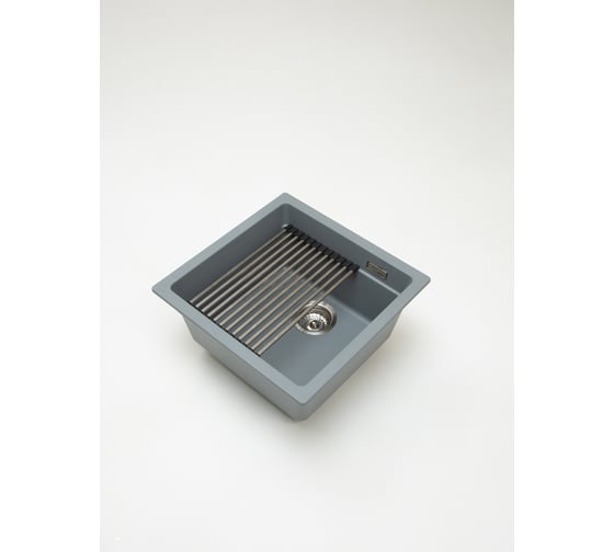 Кварцевая кухонная мойка Grandex AQUA COMFORT 46U CONCRETE 500102