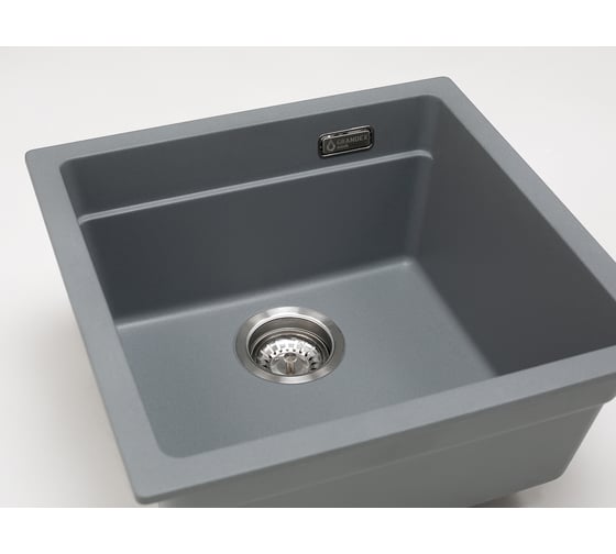 Кварцевая кухонная мойка Grandex AQUA COMFORT 46U CONCRETE 500102