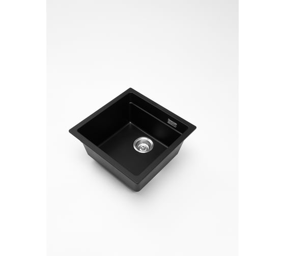 Кварцевая кухонная мойка Grandex AQUA COMFORT 46U BLACK METALIC 500105