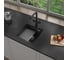 Кварцевая кухонная мойка Grandex AQUA COMFORT 46U BLACK METALIC 500105 14