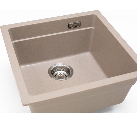 Кварцевая кухонная мойка Grandex AQUA COMFORT 46U BEIGE 500103