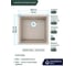 Кварцевая кухонная мойка Grandex AQUA COMFORT 46U BEIGE 500103 2