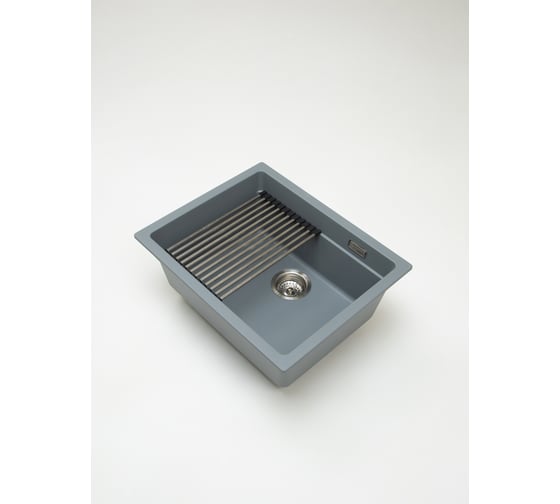 Кварцевая кухонная мойка Grandex AQUA COMFORT 56U CONCRETE 500202