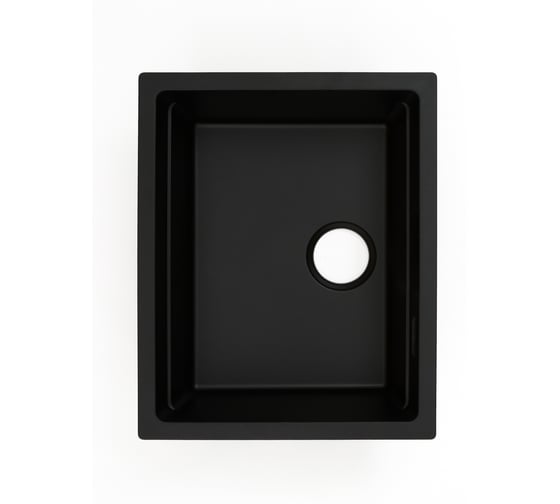 Кварцевая кухонная мойка Grandex AQUA COMFORT 56U BLACK METALIC 500205