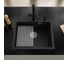 Кварцевая кухонная мойка Grandex AQUA COMFORT 56U BLACK METALIC 500205 13