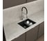 Кварцевая кухонная мойка Grandex AQUA COMFORT 56U BLACK METALIC 500205 16