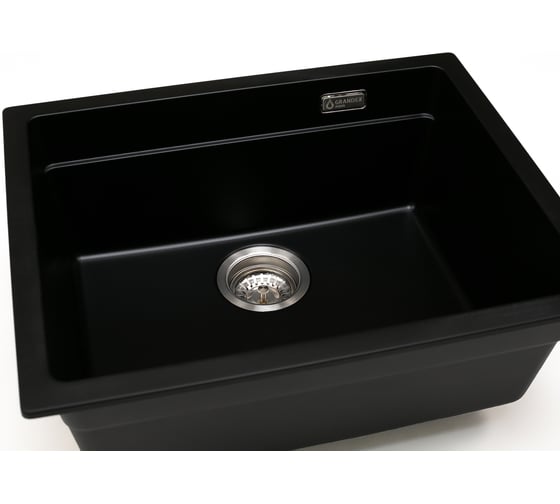 Кварцевая кухонная мойка Grandex AQUA COMFORT 56U CARBON 500204