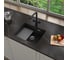 Кварцевая кухонная мойка Grandex AQUA COMFORT 56U CARBON 500204 13